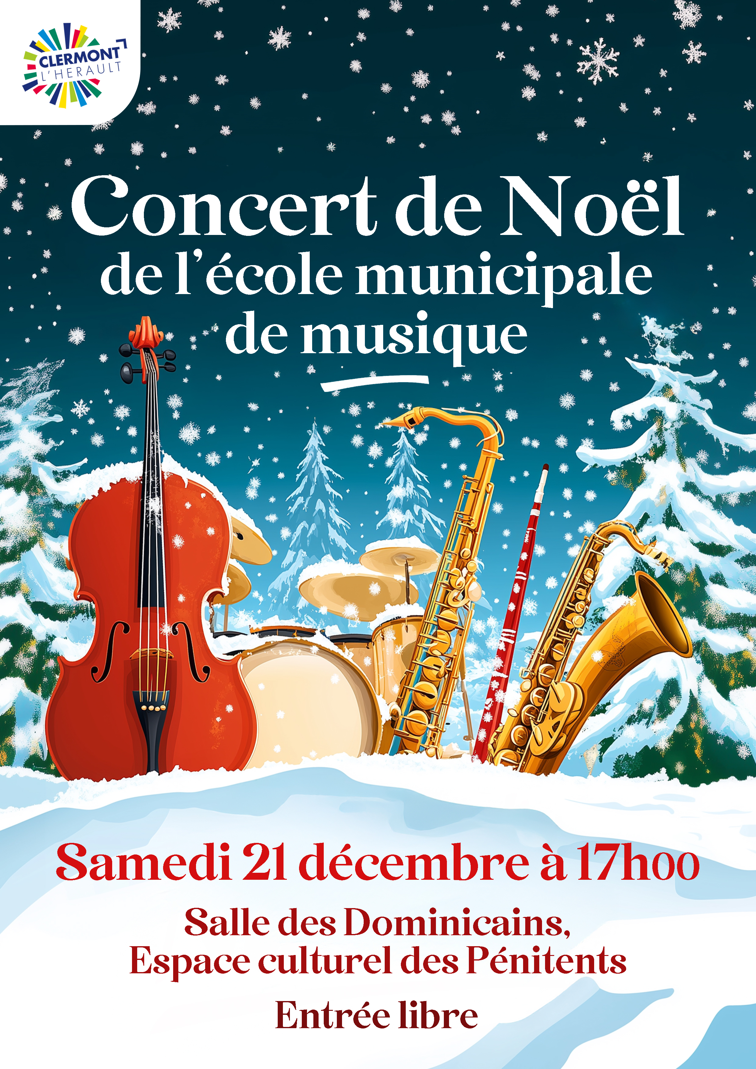 Image CONCERT DE NOËL DE L'ECOLE MUNICIPALE DE MUSIQUE