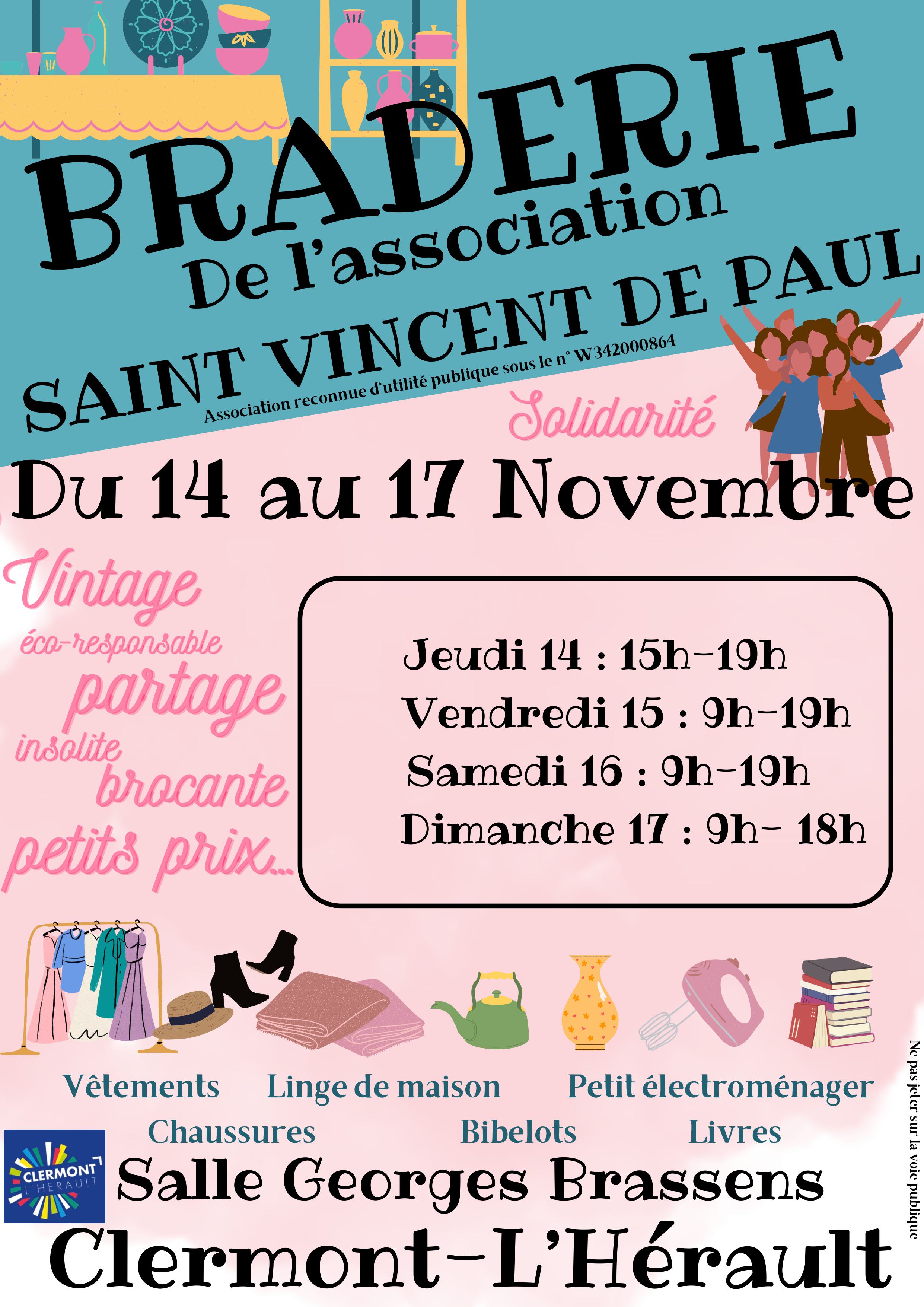 Image BRADERIE DE L'ASSOCIATION ST VINCENT DE PAUL