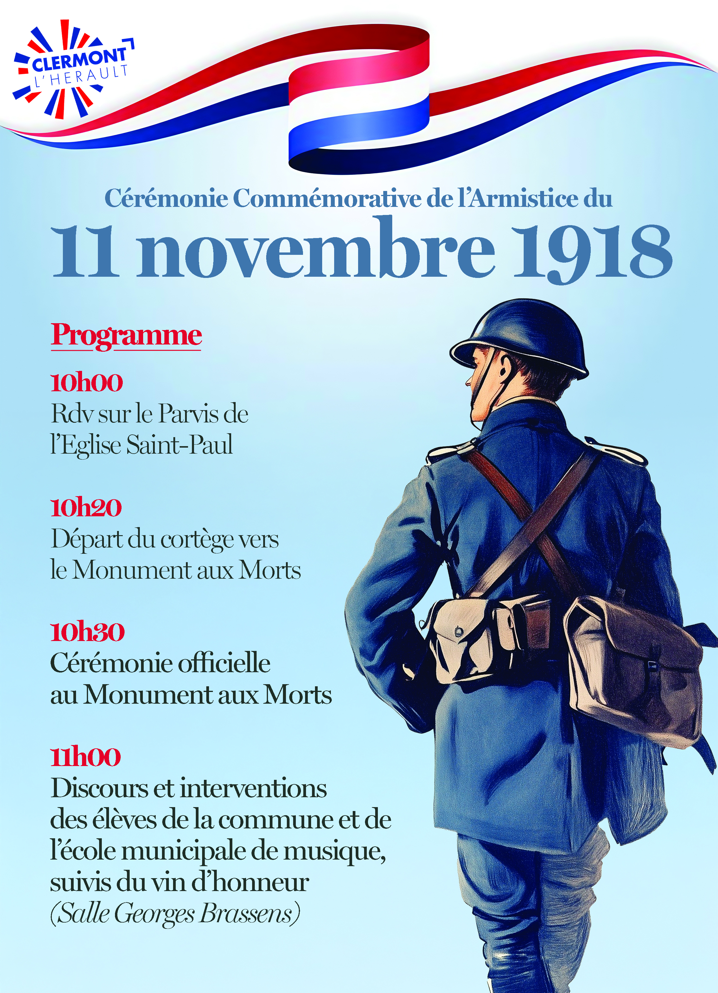 Image CÉRÉROMIE COMMÉMORATIVE DE L'ARMISTICE DU 11 NOVEMBRE 1918