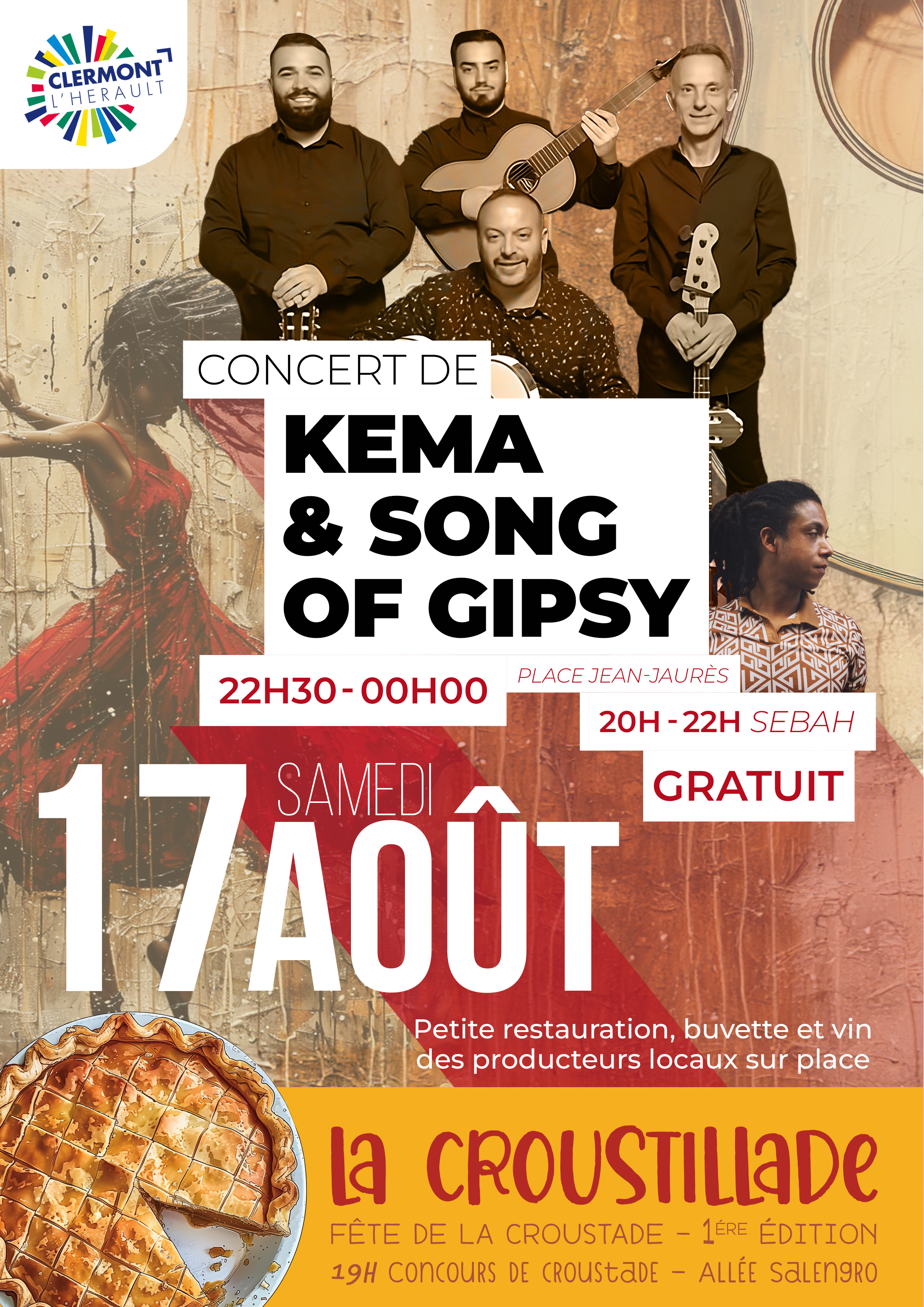 Image CONCERT DE KEMA & SONG OF GIPSY ET LA CROUSTILLADE 