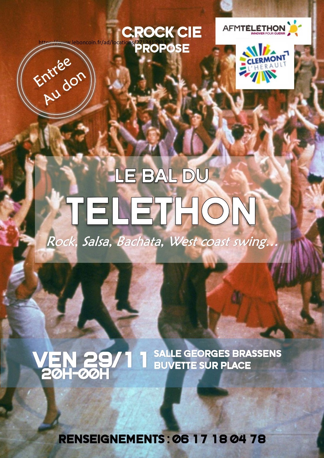 Image TÉLÉTHON 2024 | C. ROCK CIE PROPOSE LE BAL DU TÉLÉTHON