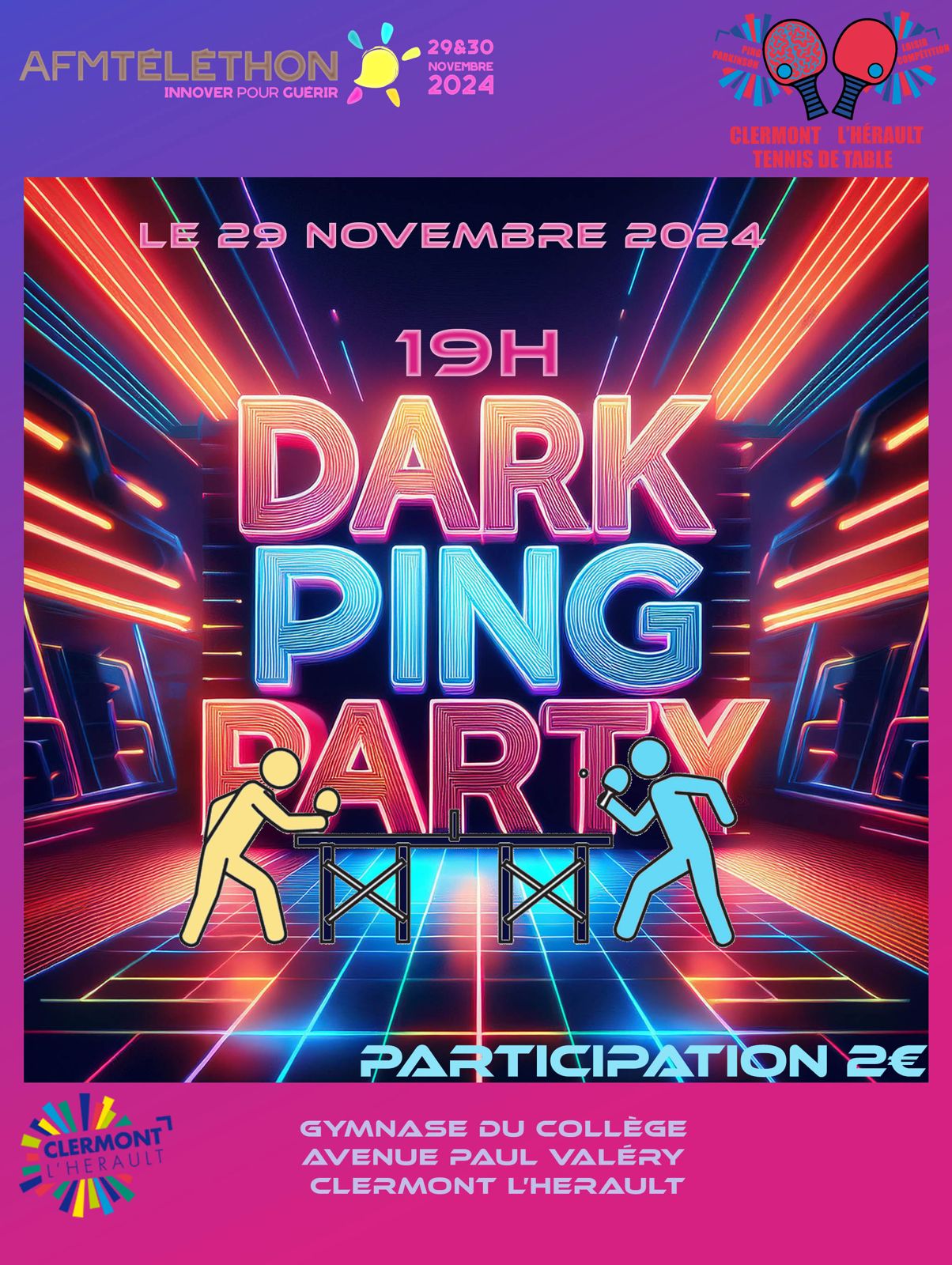 Image TÉLÉTHON 2024 | DARK PING PARTY